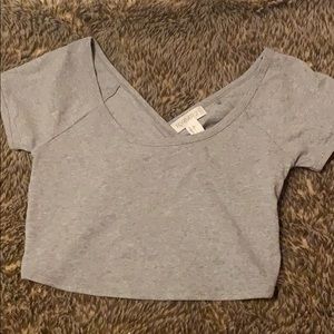 Gray crop top